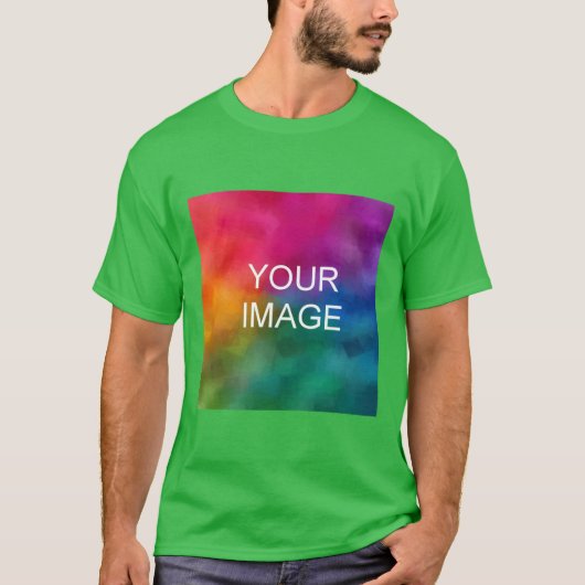 カスタムShamrock Green Add Imageロゴテンプレート Tシャツ (正面)