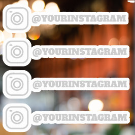 カスタムSilver Instagramソーシャルメディアのハンドル名 シール