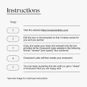 カスタムSipとSolveの結婚クロスワード