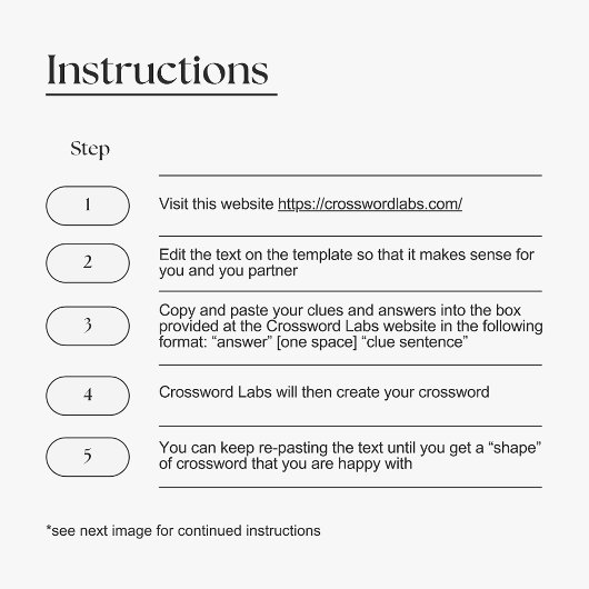 カスタムSipとSolveの結婚クロスワード
