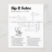 カスタムSipとSolveの結婚クロスワード (正面)