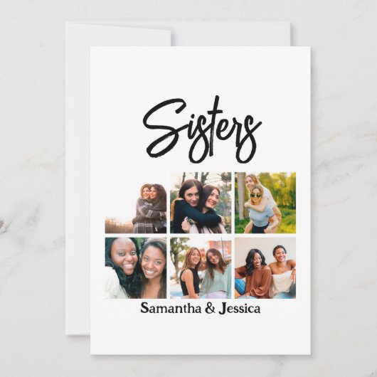 カスタムSisters Script 6 Photo Collage シーズンカード (正面)