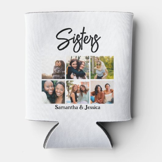 カスタムSisters Script 6 Photo Collage 缶クーラー (正面)