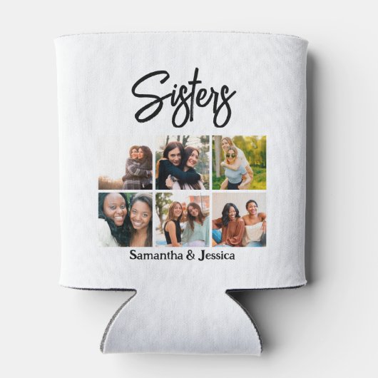 カスタムSisters Script 6 Photo Collage 缶クーラー (裏面)