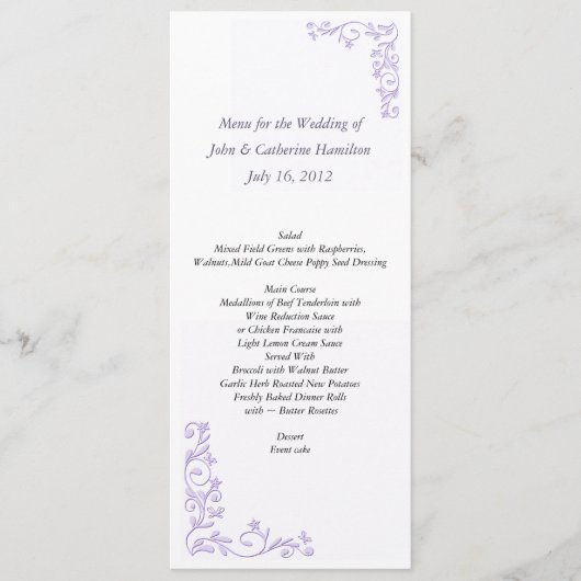 カスタムSkinnyのテー結婚ブルメニュー メニュー (正面)