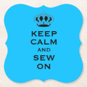 カスタムSky Blue Calm保 （あなたの言葉）セット6 ペーパーコースター (正面)