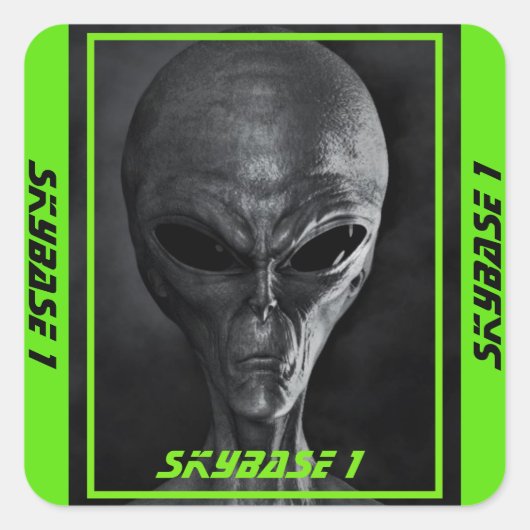 カスタムSkyBase1 Aleinスタンプ スクエアシール (正面)