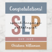 カスタムSLP発話病理士発話セラピスト ワインラベル (シングルラベル)