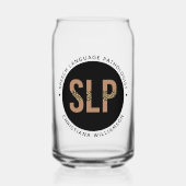 カスタムSLP言語病理医ヒョウ印刷ギフト ガラス缶 (正面)