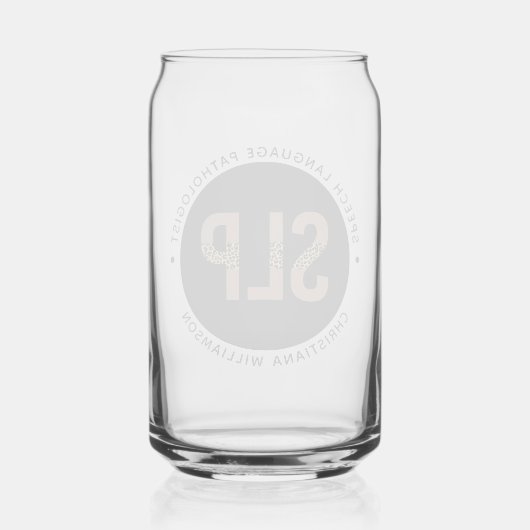 カスタムSLP言語病理医ヒョウ印刷ギフト ガラス缶 (裏面)