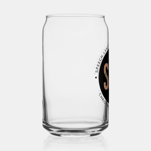 カスタムSLP言語病理医ヒョウ印刷ギフト ガラス缶 (右)