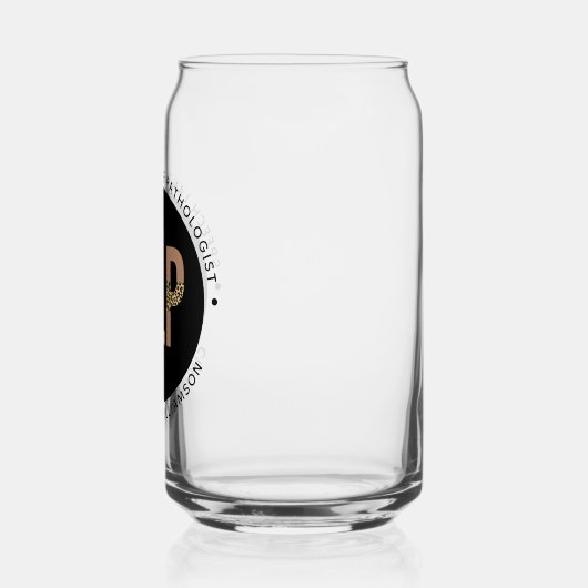 カスタムSLP言語病理医ヒョウ印刷ギフト ガラス缶 (左)