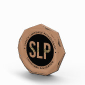 カスタムSLP言語病理医ヒョウ印刷ギフト フォトブロック (右)