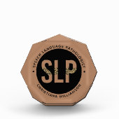 カスタムSLP言語病理医ヒョウ印刷ギフト フォトブロック (正面)