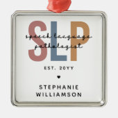 カスタムSLP言語病理学者 メタルオーナメント (正面)