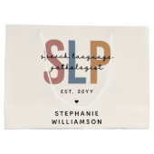 カスタムSLP言語病理学者 ラージペーパーバッグ (裏面)