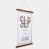 カスタムSLP言語病理学者 吊り下げ型タペストリー (傾斜あり)