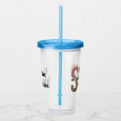 カスタムSLP音声病理医Leopard Print アクリルタンブラー (右)