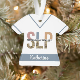カスタムSLP音声病理医Leopard Print オーナメント