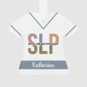 カスタムSLP音声病理医Leopard Print オーナメント (裏面)