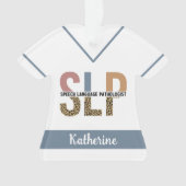 カスタムSLP音声病理医Leopard Print オーナメント (正面)