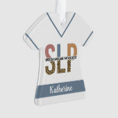 カスタムSLP音声病理医Leopard Print オーナメント (正面)