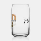 カスタムSLP音声病理医Leopard Print ガラス缶 (左)