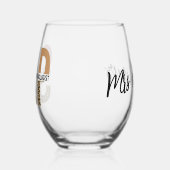 カスタムSLP音声病理医Leopard Print ステムなしワイングラス (左)