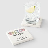 カスタムSLP音声聴覚士の音声セラピスト ストーンコースター (横)