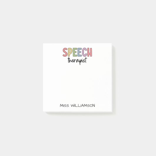カスタムSLP音声聴覚士の音声セラピスト ポストイット (正面)