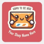 カスタムSmall Businessのメールを見て嬉しい スクエアシール (正面)