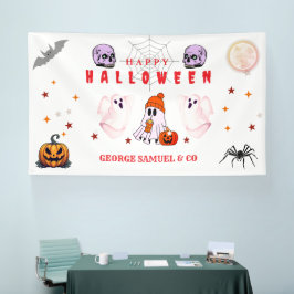 カスタムSmall Businessロゴハローウィンパーティ 横断幕