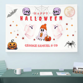 カスタムSmall Businessロゴハローウィンパーティ 横断幕