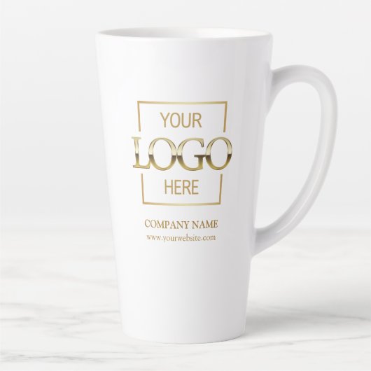 カスタムSmall Businessロゴブランドパーソナライズされた カフェラテマグ (右)