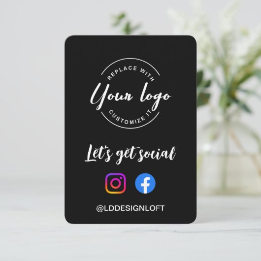 カスタムSNSのロゴQRコードを取得しよう 招待状 (スタンド正面)