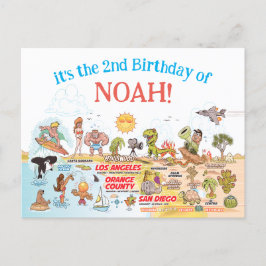 カスタムSoCal誕生日 インビテーションポストカード