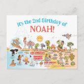 カスタムSoCal誕生日 インビテーションポストカード (正面)