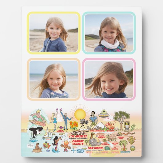 カスタムSoCal 8x10 - 4アップ フォトプラーク (正面)