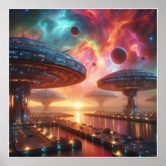 カスタムSpaceport波止場ウォールポスター ポスター (正面)