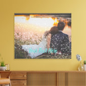 カスタムSparkleライトエフェクト結婚のキャンバスアイディア キャンバスプリント (インサイチュ (リビング))