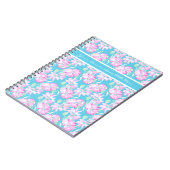 カスタムSpiral NotebookまたはJournal、Pink Roses ノートブック (左側)