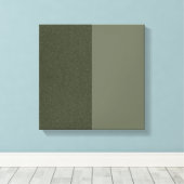 カスタムSplit Moss Green Canvas – テクスチャ+無地の キャンバスプリント (インサイチュ (ウッドフロア))