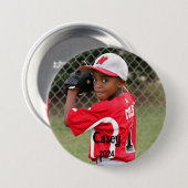 カスタムSports Photo Playerの名前と年ボタン 缶バッジ (正面&裏面)