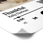 カスタムSpotifyカップル写真音楽記念日 ポスター (角)