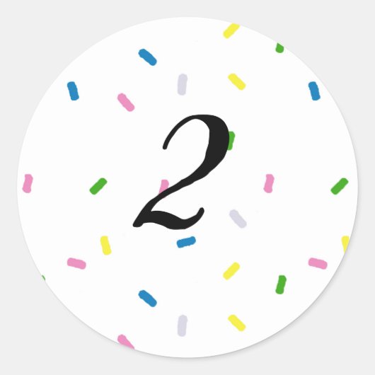 カスタムSprinkle Thank You Birthday Partyスタンプ ラウンドシール (正面)