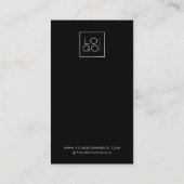 カスタムSquare Business Logo Black Customer Reward ロイヤリティカード (裏面)