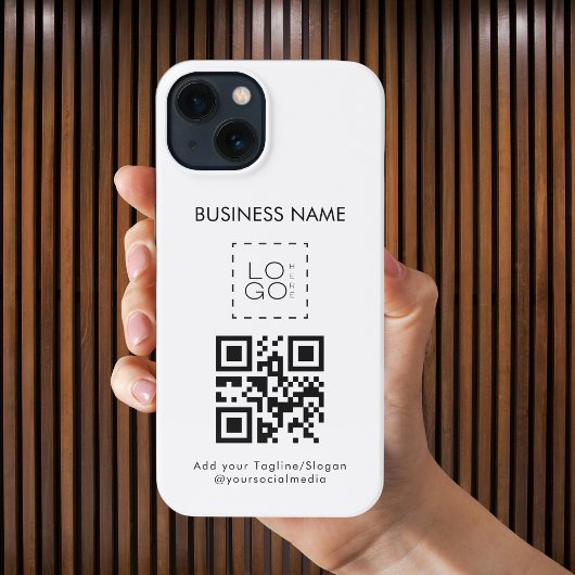 カスタムSquare Business Logo & QRコードプロモーション iPhoneケース