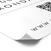 カスタムSquare Business Logo Welcome Hours Photo ポスター (角)