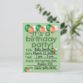 カスタムSt patricks dayバースデーパーティ招待状 インビテーションポストカード (スタンド正面)