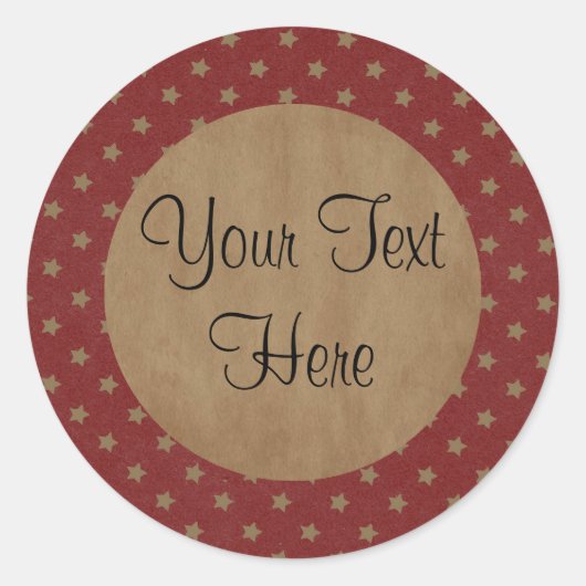 カスタムStars Round Productステッカー ラウンドシール (正面)